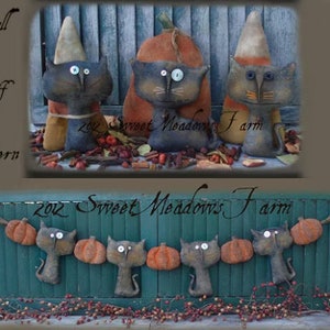 Cats, Pumpkins, Candycorn Fall Stuff E-PATTERN