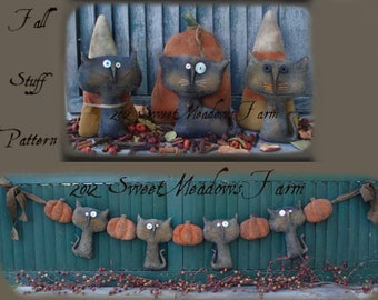 Cats, Pumpkins, Candycorn Fall Stuff E-PATTERN