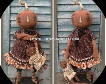 Pumpkin Sass primitive doll EPATTERN