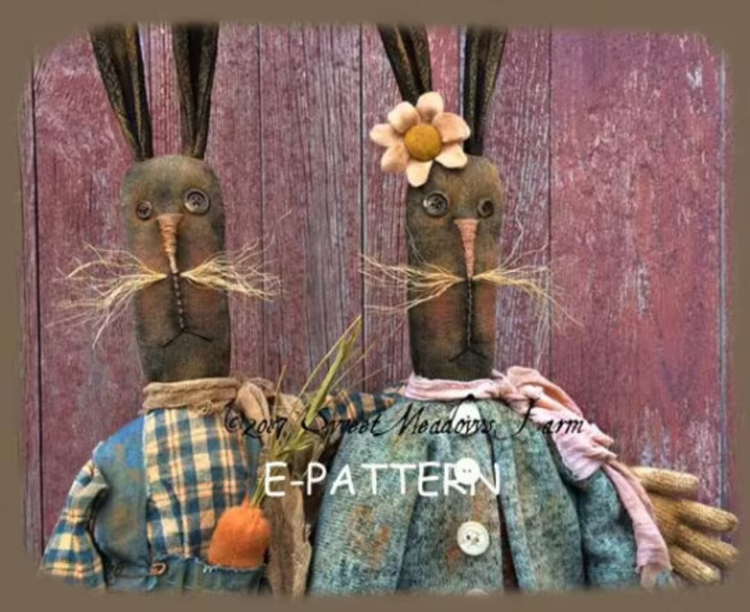 The Ohares Primitive Rabbits E-PATTERN - Etsy