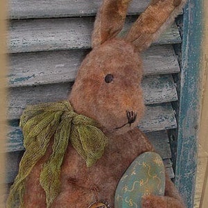 Primitive Standing Rabbit with eggs E-PATTERN