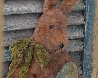 Primitive Standing Rabbit with eggs E-PATTERN