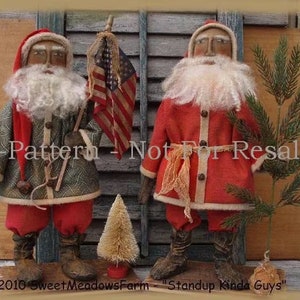 Standup Santa Dolls Primitive E-PATTERN