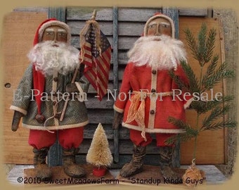 Standup Santa Dolls Primitive E-PATTERN