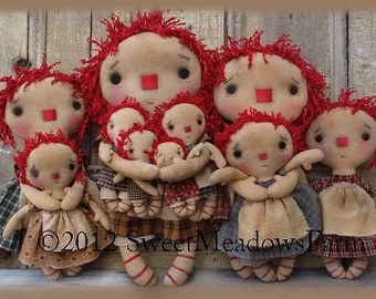 Ten Little Raggedies Primitive E-PATTERN