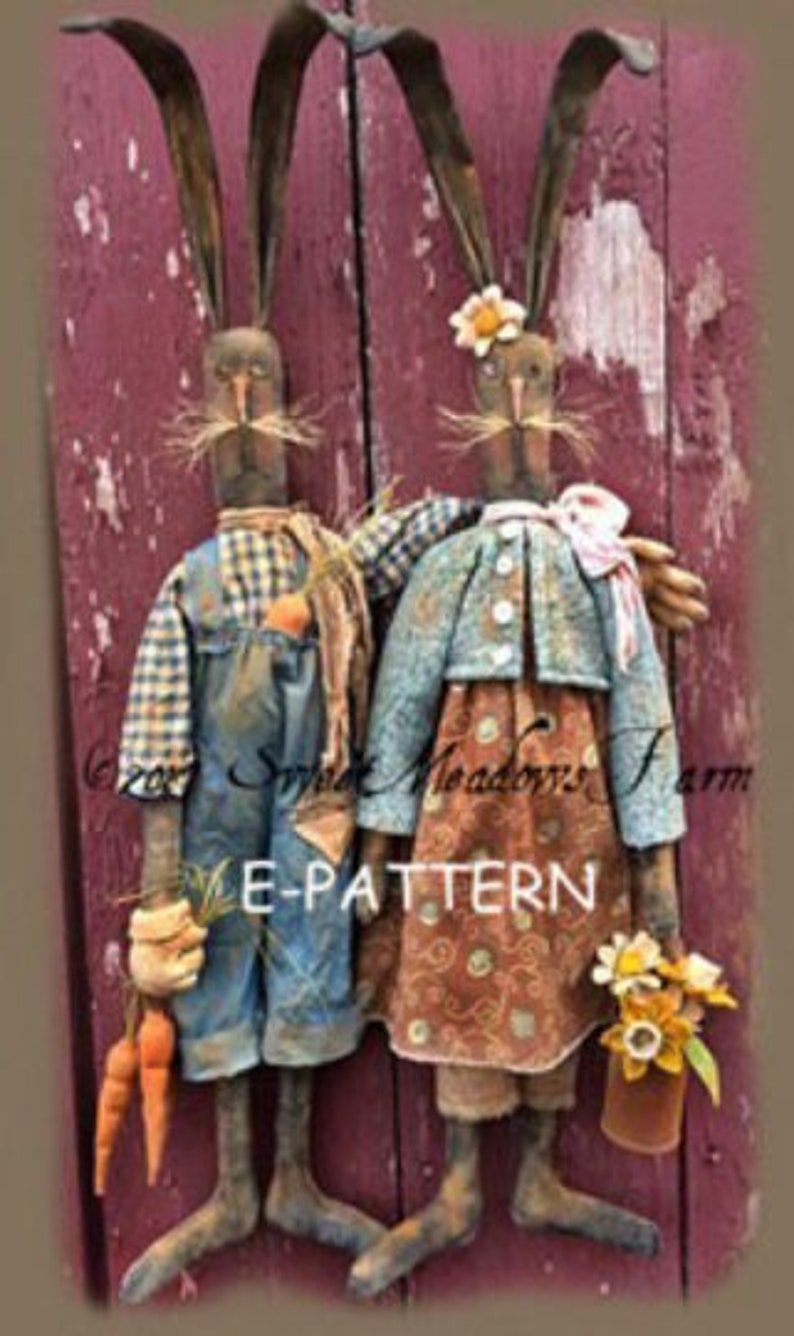 The Ohares Primitive Rabbits E-PATTERN - Etsy