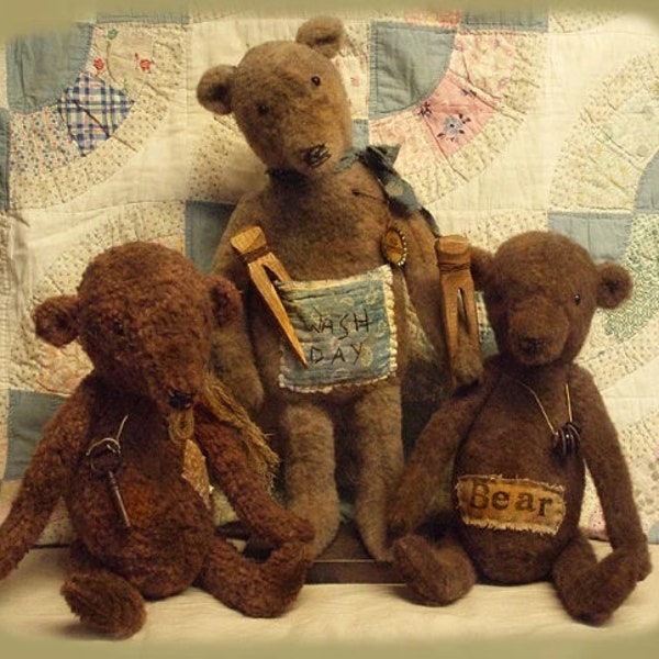 Grungy Bears, Bear Necessities E-PATTERN