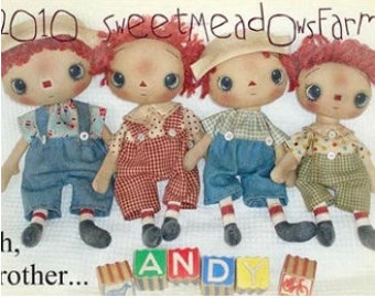 Oh, Brother Raggedy Andy Dolls Primitive E-PATTERN