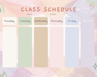 Class schedule