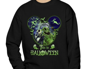 Youth, Disney 2023 HALLOWEEN, MICKEY Halloween, Nightmare Before Christmas, Disney Halloween Crewneck Sweatshirt, This Is Halloween