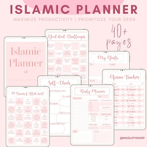 Muslim Planner | Islamic planner | Muslim daily planner | Islamic daily planner | Quran tracker | Salah tracker | Dane Booster | Surah tracker