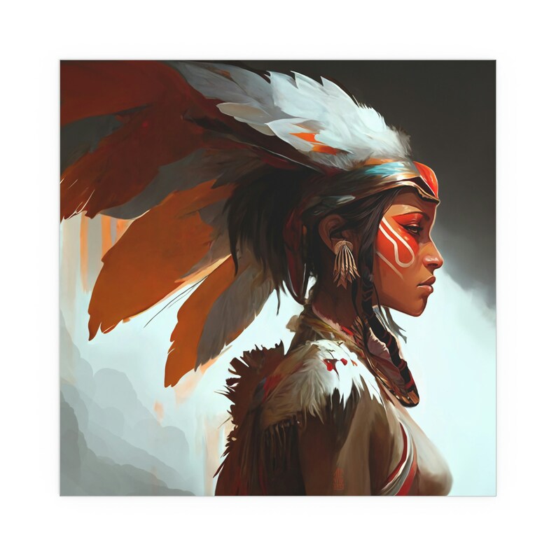 Native Indian Woman Fine Art Posters Etsy