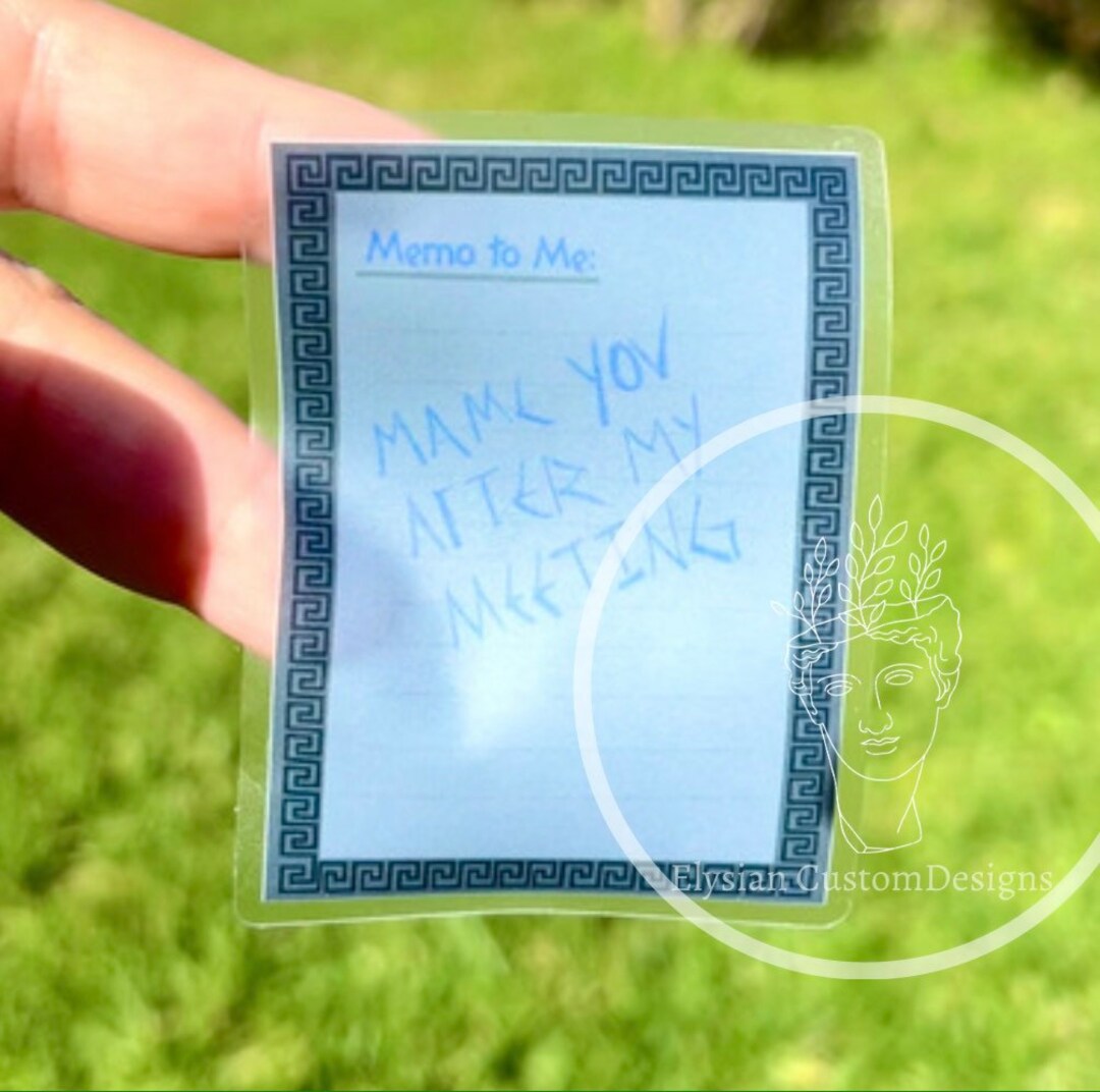 Hades memo to me hercules transparent waterproof sticker etsy