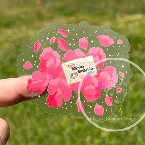 Chihiro Notiz und Blumen Eröffnungsszene Ghibli Anime transparent wasserfest Aufkleber