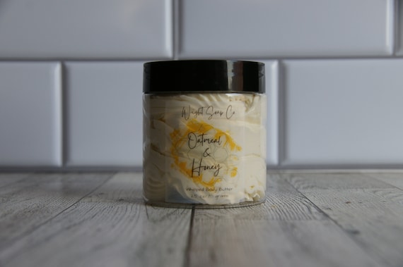 Oatmeal and Honey Whipped Body Butter- sensitive skin-eczema-Self Care