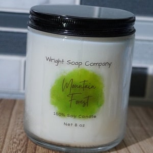 Mountain Forest Candle** 100% Soy Wax** Hand poured** gift**self care