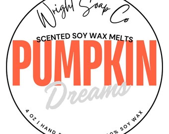 Pumpkin Dreams Soy Wax Melts – Vanilla Pumpkin Marshmallow Scent – Fall Bakery - Autumn Soy Fragrance - Fall Wax Melts - Cozy Fall Melts