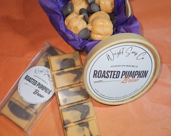 Roasted Pumpkin Brew Wax Melts: Shimmering Fall Scent, 100% Soy Wax