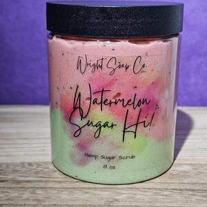 Sucre pastèque Bonjour ! Gommage fouetté au sucre : soins de la peau moussants au chanvre