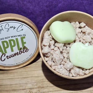 Apple Crumble Soy Wax Melts – Sweet Apple & Maple Scent – Cozy Fall Fragrance – Autumn Decor – Bakery Inspired – Seasonal Gift –
