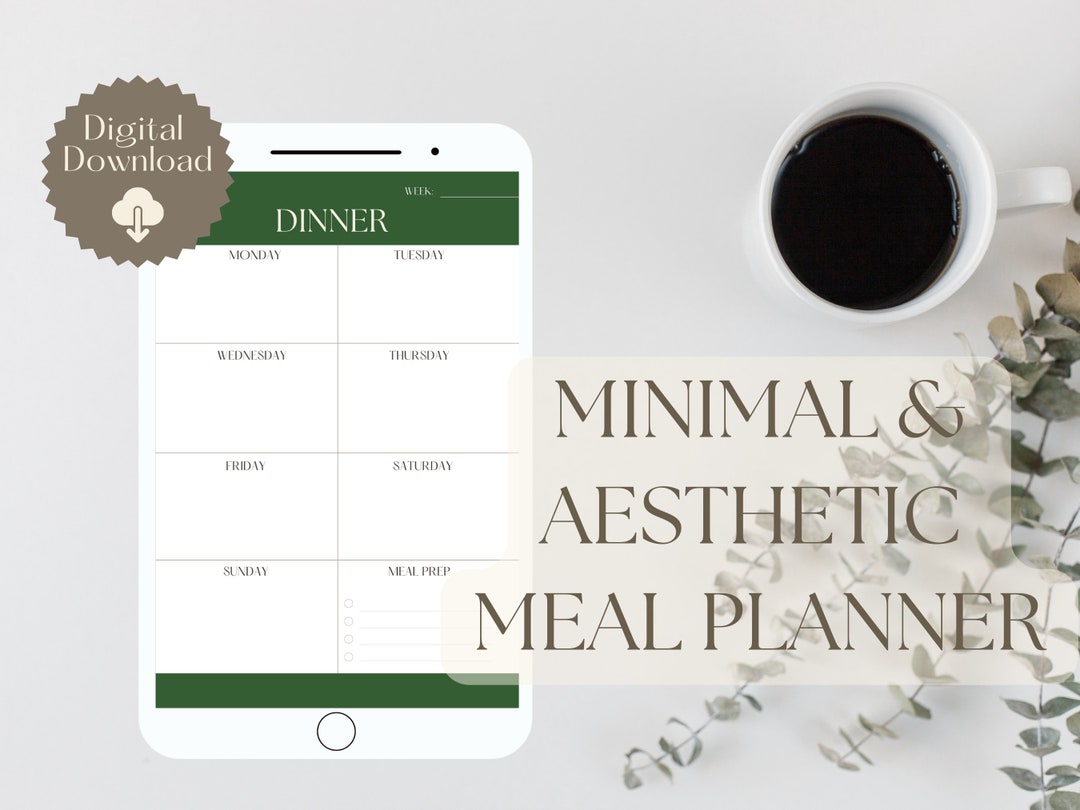 Weekly Meal Planner Undated Meal Planner Printable PDF - Etsy