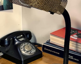 Verstelbare bureaulamp van messing en kunststof van Targetti Sankey Italia '70