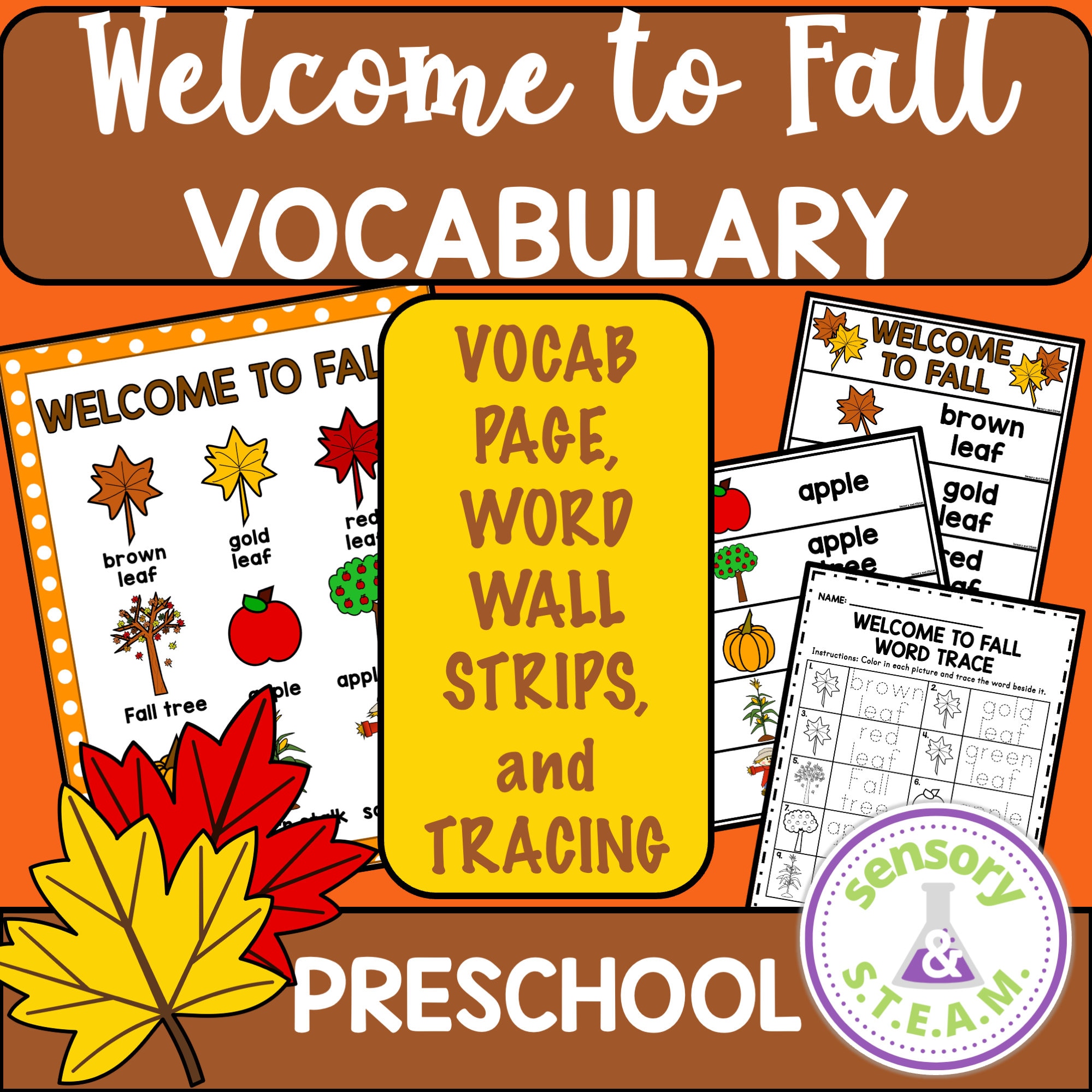 WELCOME TO FALL Learning Activities and Worksheet Set With Learning ...