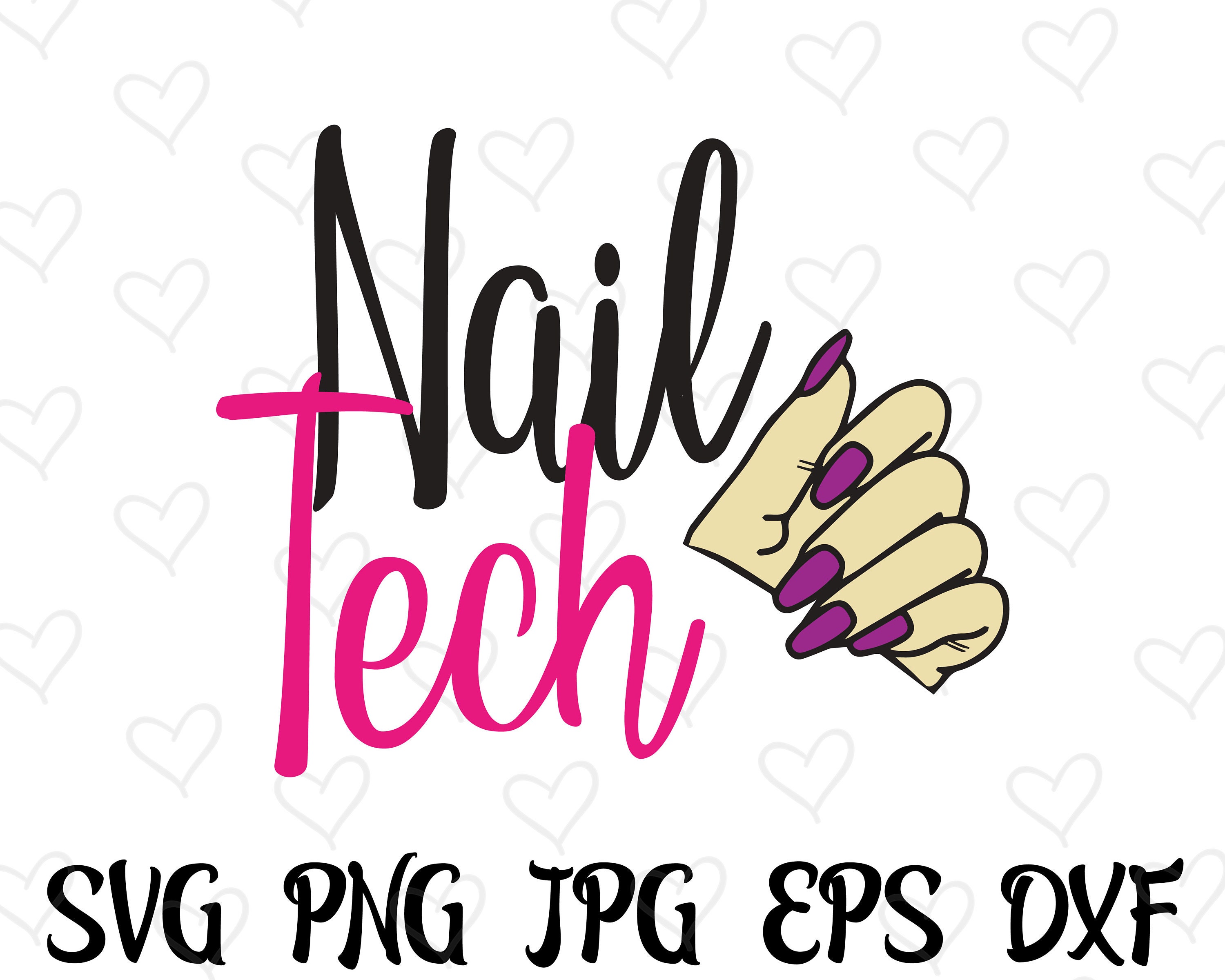 Nail Tech SVG, Nail Boss Svg, Nail Art, Svg Cut File, Wavy Letters Svg