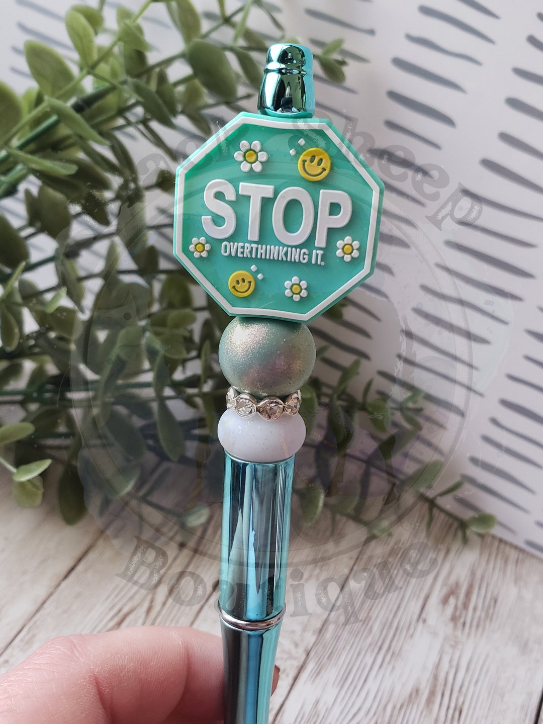 Overthinking Pens Stop Overthinking Mint Pen - Etsy