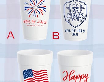 4th of July Custom styrofoam Cups