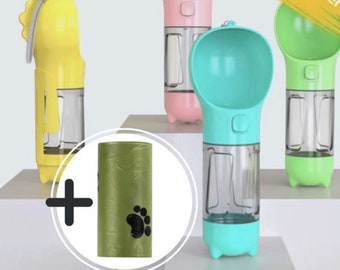 Wasserflasche Hundetrinkflasche Multifunktional 3-in-1 BPA-frei Wandern Hund