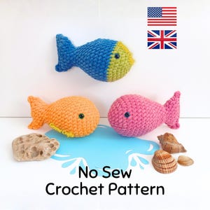 Crochet Pattern: Fish Plush Toy - Quick and Now Sew Amigurumi for Beginners