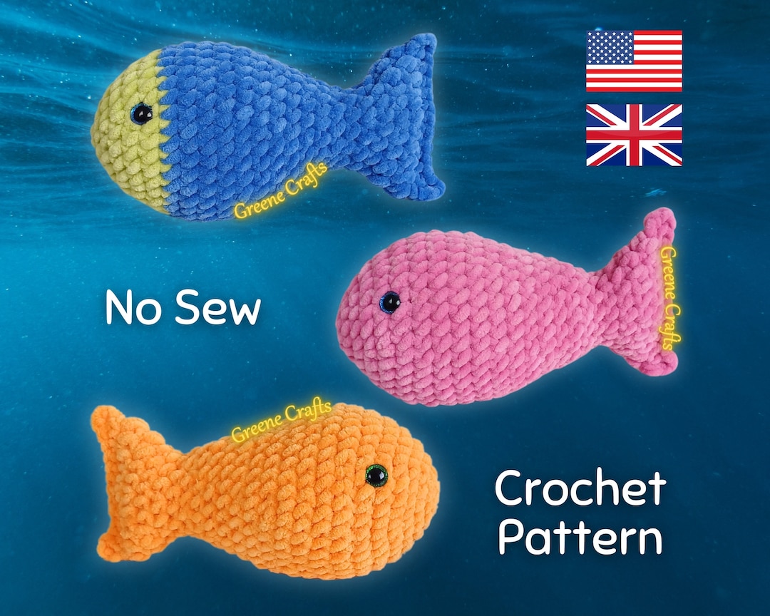 No Sew Fish Crochet Pattern Amigurumi Fish Pattern Crochet Stuffed Il 1080xN.6065460309 43jy