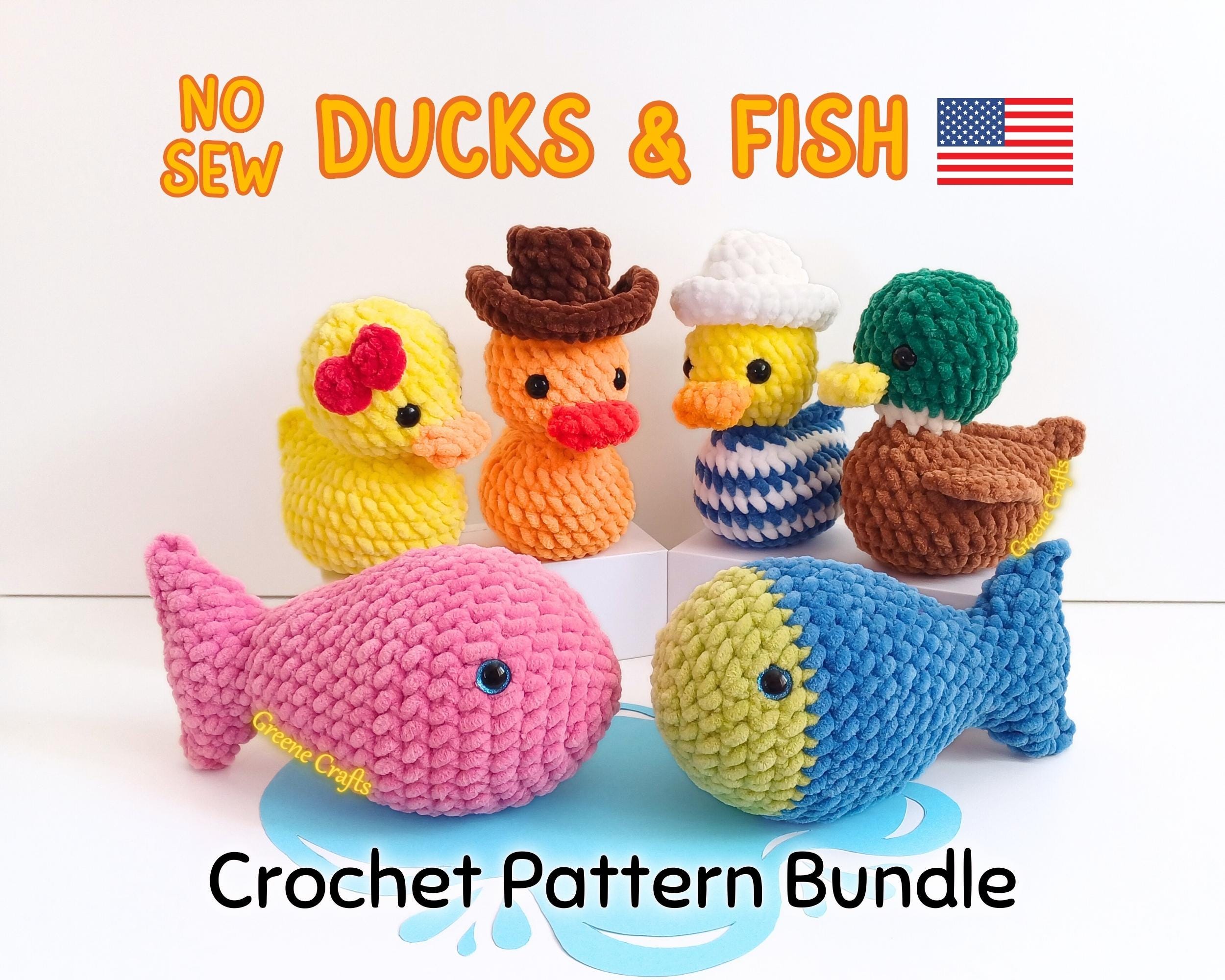 32 Rubber Duck Crochet Patterns for Quirky Handmade Gifts and Cute Decor 2 Crochet Pattern Bundle: Rubber Duck and Fish