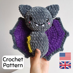 Crochet Pattern: Bat Plush Toy - Halloween PDF Pattern for Beginners