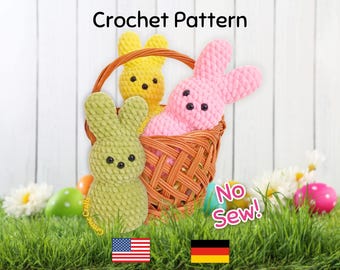 Häkelanleitung: Mini-Hase für Ostern – Kein-Nähen-Amigurumi für Anfänger (Deutsch & Englisch)