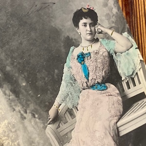 Beroemde Portugese theaterster Palmyra Bastos Vintage briefkaart - begin 1900 - perfecte advertentie om minimaal gratis schip te bereiken!