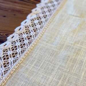 Very Pretty Vintage Cream Color Tablecloth - Vintage Scandinavian 1970&#39;s Home Decor - 61&quot; x 50&quot;
