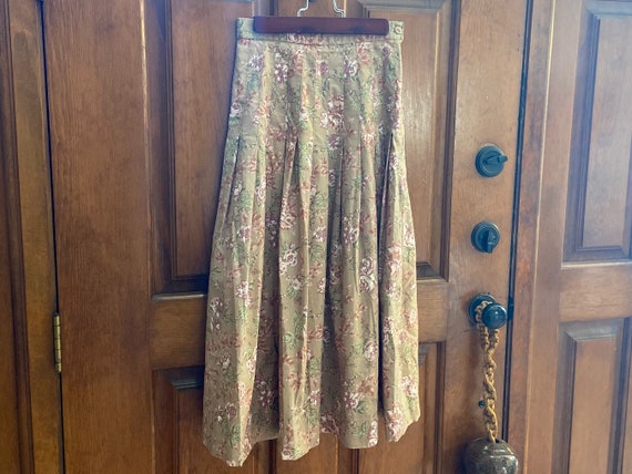 Vintage Floral Skirt - Pleated Laura Ashley with … - image 1