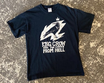 Vintage Crow T-Shirt - King Crow and the Ladies from Hell - Size S-M