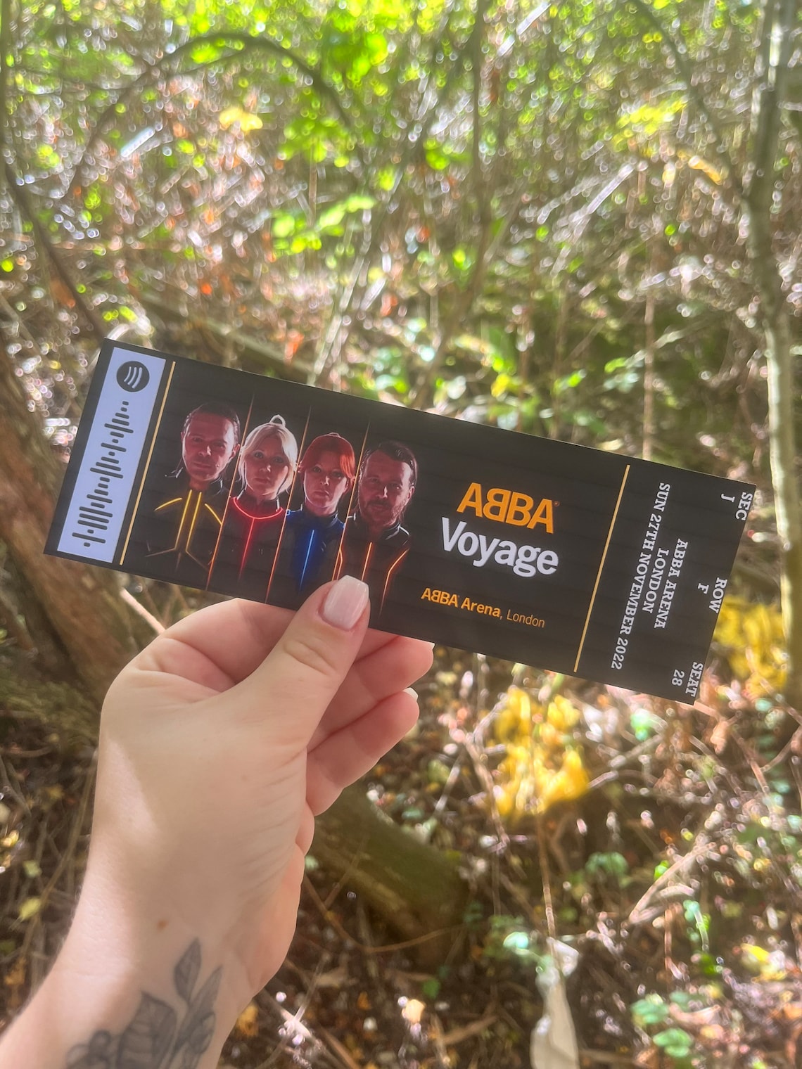 ABBA Voyage London Souvenir Ticket Etsy
