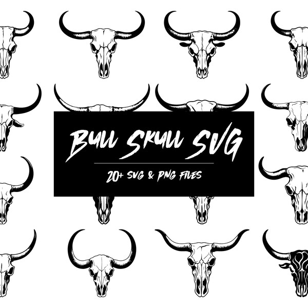 Bull Skull SVG, Cow Skull SVG, Bull Head SVG, Cow Head svg, Longhorn Skull svg, Longhorn Head svg, Western svg, Texas Longhorn Head svg