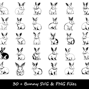 Bunny SVG, Rabbit SVG, Bunny Silhouette SVG, Easter Bunny svg, Easter svg, Bunny png, Bunny Clipart,  Bunny Monogram svg, Easter Bunny svg