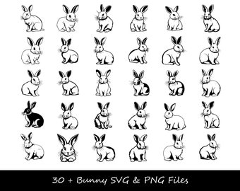 Bunny SVG, Rabbit SVG, Bunny Silhouette SVG, Easter Bunny svg, Easter svg, Bunny png, Bunny Clipart,  Bunny Monogram svg, Easter Bunny svg