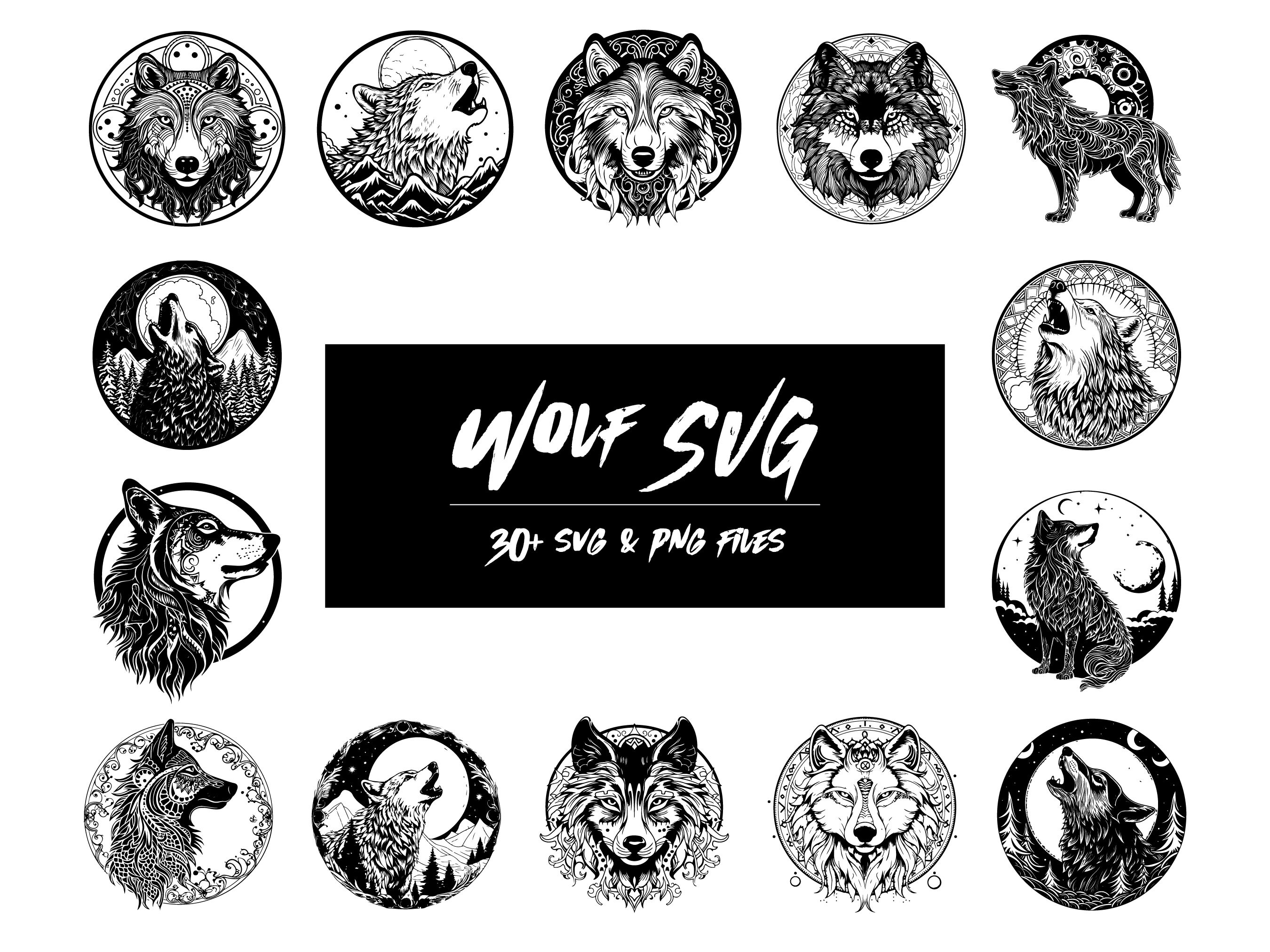 Wolf SVG, Wolf Pack SVG, Great Wolf Lodge SVG, Wolf With Indian