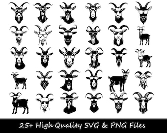 Goat with Sunglasses SVG, Goat Head SVG, Cute Goat SVG, Goat svg, Eid svg, Animal svg, Farm svg, Cute Animal svg, Goat Art svg, Goat png