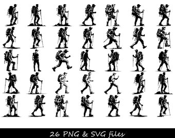 Male Hiker SVG, Hiker SVG, Hike SVG, Mountains svg, Mountaineer svg, Adventure svg, Camping svg, Take a Hike svg, Hiking svg, hiker clipart