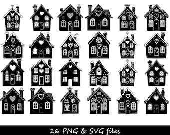 Christmas House SVG, Gingerbread House SVG, Winter House svg, Holiday House svg, Christmas Village svg, Snowy House svg, Christmas svg