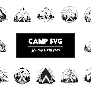 Mountain SVG, Camping SVG, Camp SVG, Mountain Range Svg, Mountain Fall ...