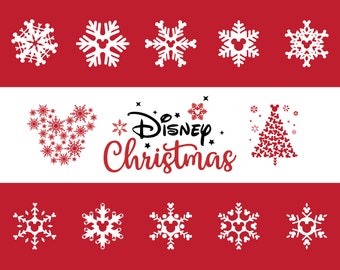 Mickey flocon de neige SVG, SVG de flocon de neige de Noël, flocon de neige SVG enfants